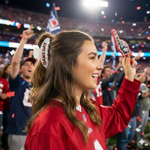 Load image into Gallery viewer, Game Day Football Hair Clips for Women Trendy Red White – view 3