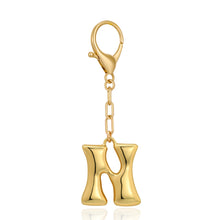 将图片加载到图库查看器，Gold Bubble Initial Keychain For Women
