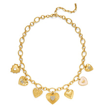 Load image into Gallery viewer, Gold Cross Charms Necklace Trendy Heart Pendant – view 8