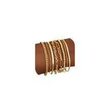 Load image into Gallery viewer, Gold Bracelets Set for Women Trendy, 14K Real Gold Plated Jewelry for Women Dainty Chain Bracelet Stack, Non Tarnish Gold Stackable Bracelets Pack Fashion Accessories Gifts