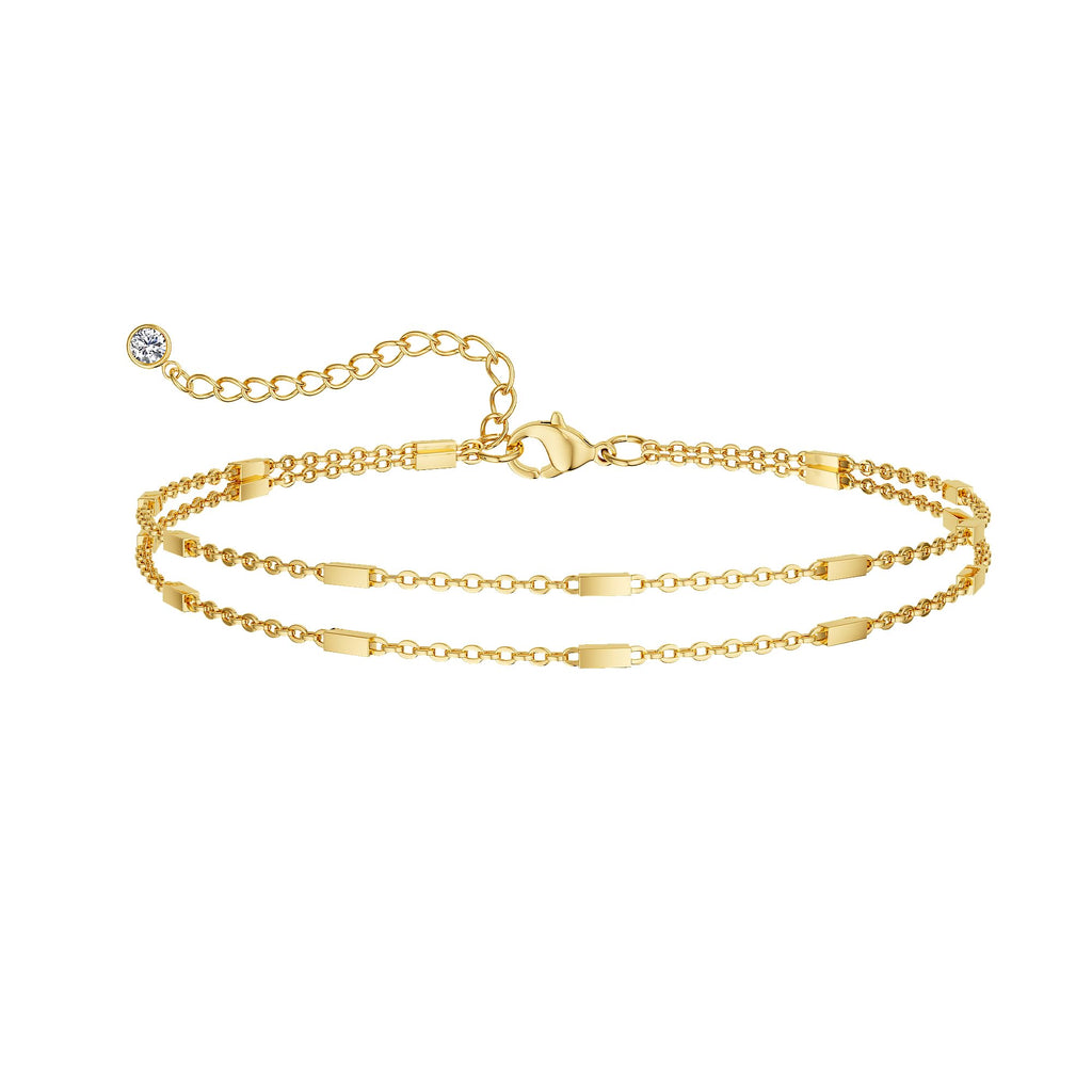 Dainty Gold Ankle Bracelets for Women Waterproof – view 12