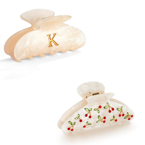 Acrylic Letter K Hair Clips