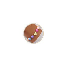 将图片加载到图库查看器，Initial Heart Bracelets for Toddler Girls Kids Women, Cute Preppy Letter A-Z Charm Bracelet for Little Girls Bulk, Colorful