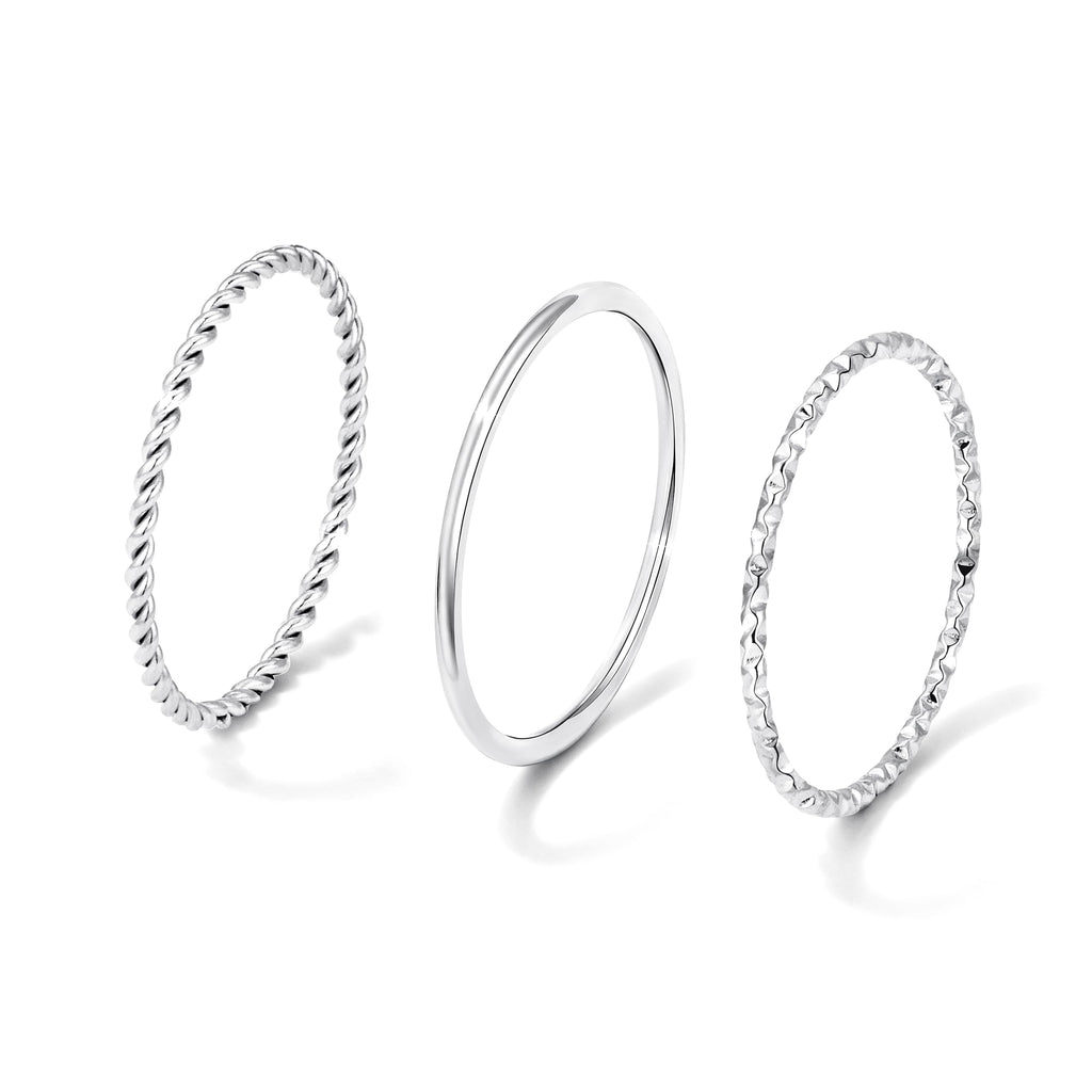 Dainty Gold Stacking Rings — Sizes 3–11, Non Tarnish