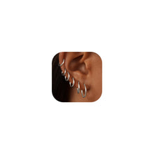 Load image into Gallery viewer, Gold Hoop Earrings — 6 Pairs, 14K Gold Plated Stainless Steel