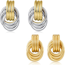 Load image into Gallery viewer, Two Tone Stud Earrings