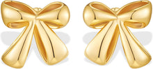 将图片加载到图库查看器，Gold-plated Bow Stud Earrings For Women