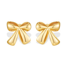 将图片加载到图库查看器，Gold-plated Bow Stud Earrings For Women – view 8