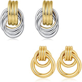 Two Tone Dangle Earrings