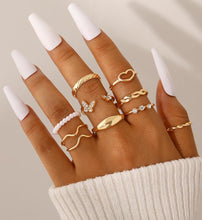 将图片加载到图库查看器，25 Pcs Gold Rings Set for Women, Thin Stackable Knuckle Finger Midi Rings, Simple Stacking Cute Ring Pack Trendy Stuff Jewelry Gift