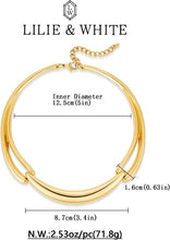 Load image into Gallery viewer, Gold Hammer Collar Curved Bar Collar Necklaces For Women – view 6