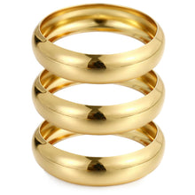 Load image into Gallery viewer, Chunky Gold Bangle Bracelets for Women, Dainty 14k Gold Plated Big Stackable Bangles Set, Trendy Cuff Bracelet Stack Fashion Jewelry Gifts