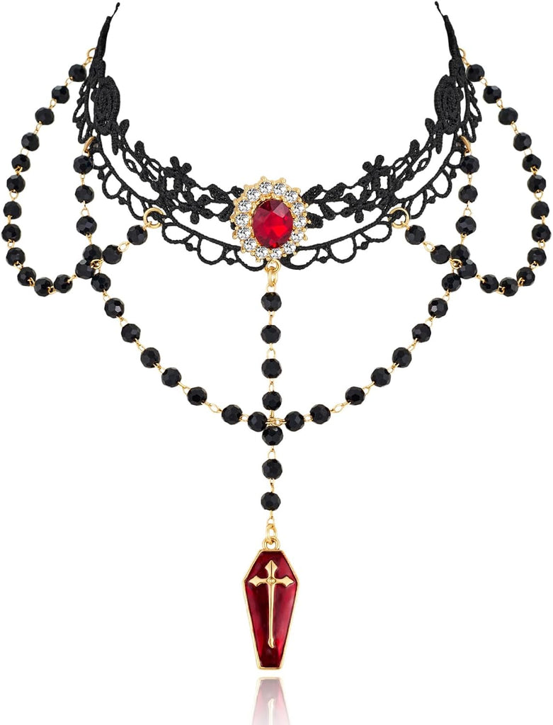 Goth Cross Necklace For Women