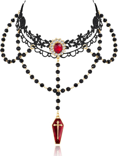 Goth Cross Necklace For Women