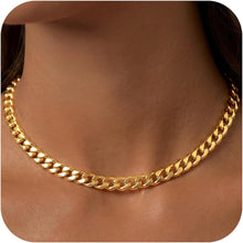 将图片加载到图库查看器，Cuban Link Chain Necklace for Women, Stainless Steel