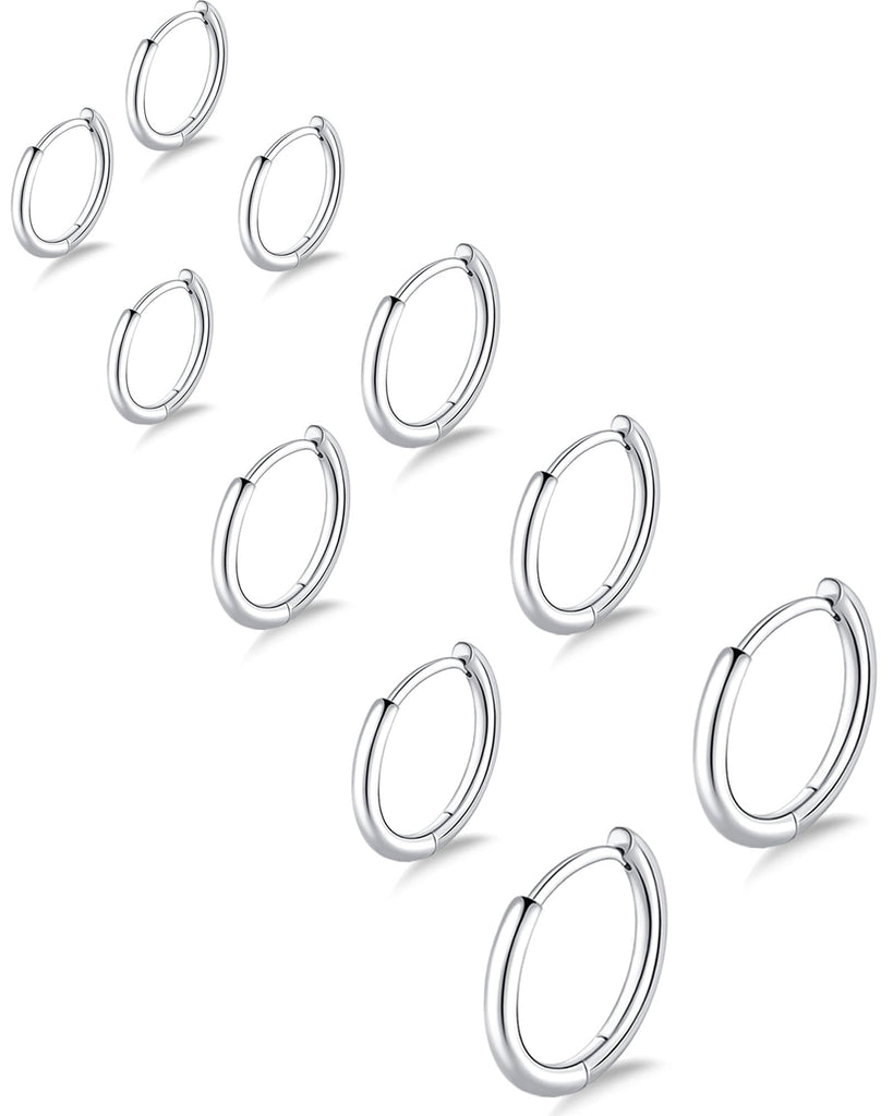 316L Surgical Stainless Steel Small Gold Silver Hoop Earrings for Women Men,Hypoallergenic Cartilage Helix – view 8