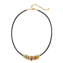 将图片加载到图库查看器，Gold Beaded Choker Necklace for Women Colorful Pendant – view 7