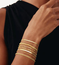 Load image into Gallery viewer, Gold Bracelets Set for Women Trendy, 14K Real Gold Plated Jewelry for Women Dainty Chain Bracelet Stack, Non Tarnish Gold Stackable Bracelets Pack Fashion Accessories Gifts