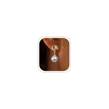 Load image into Gallery viewer, Gold Dangle Drop Earrings for Women, Elegant Wedding Bridal Prom Jewelry, Trendy Hypoallergenic Small Diamond Crystal Huggie