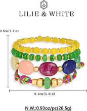 Load image into Gallery viewer, Colorful Bead Stackable Stretch bracelet sets for Women – view 6