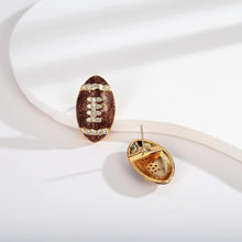 将图片加载到图库查看器，Brown Rugby For Women Sport Stud Football Sports Game Team Fans Players – view 5