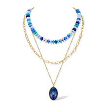 Load image into Gallery viewer, Layered Beaded Necklace for Women Colorful Pendant – view 8