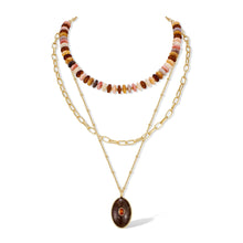 Load image into Gallery viewer, Layered Beaded Necklace for Women Colorful Pendant – view 9