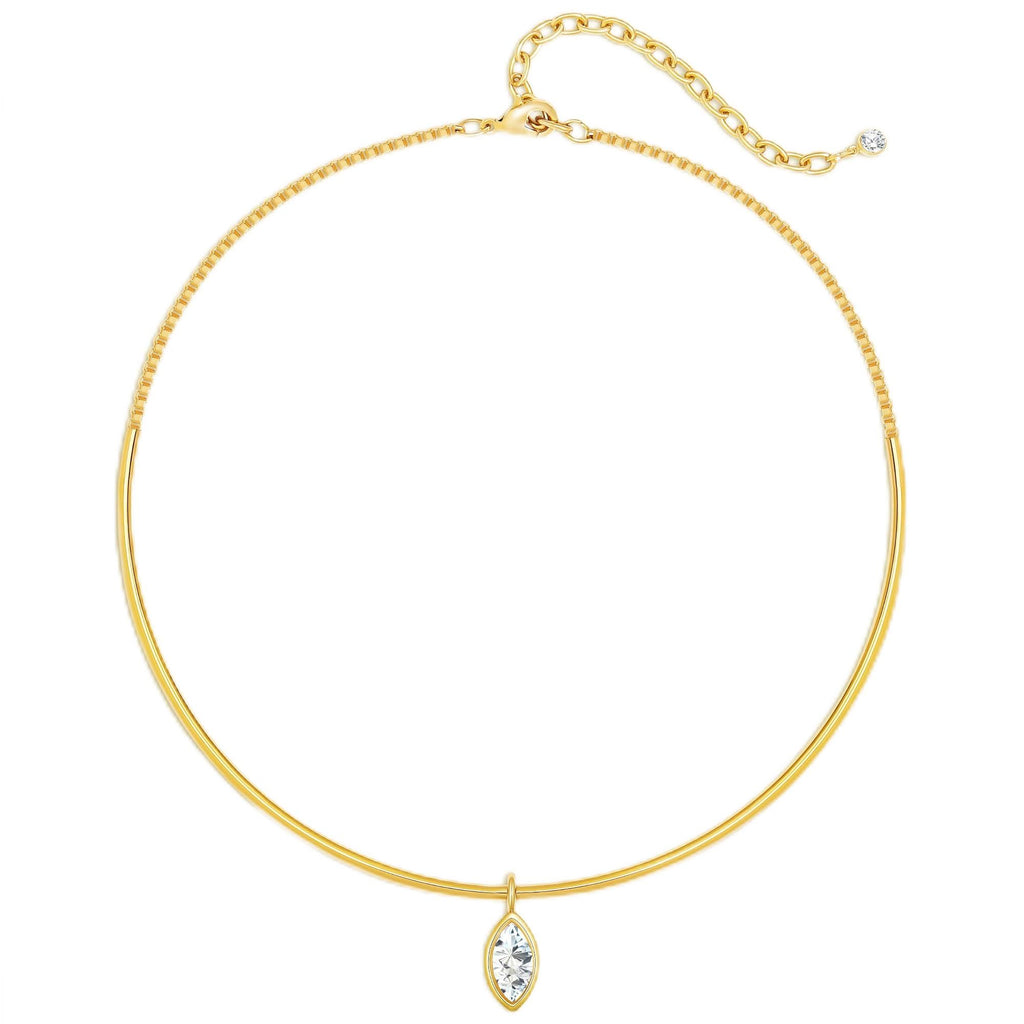 Gold Plated Marquise Cut Oval Marquise Teardrop Cubic Zirconia Square Crystal – view 12