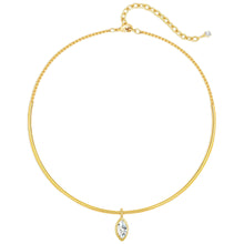 Load image into Gallery viewer, Gold Plated Marquise Cut Oval Marquise Teardrop Cubic Zirconia Square Crystal – view 12