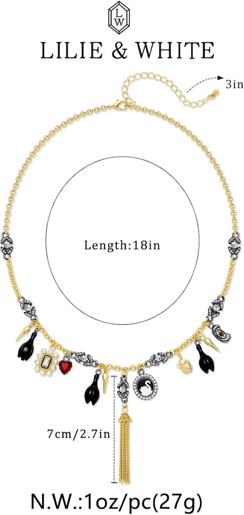 Gothic Necklace for Women Halloween Charm Chain Tassel Jewelry – view 6