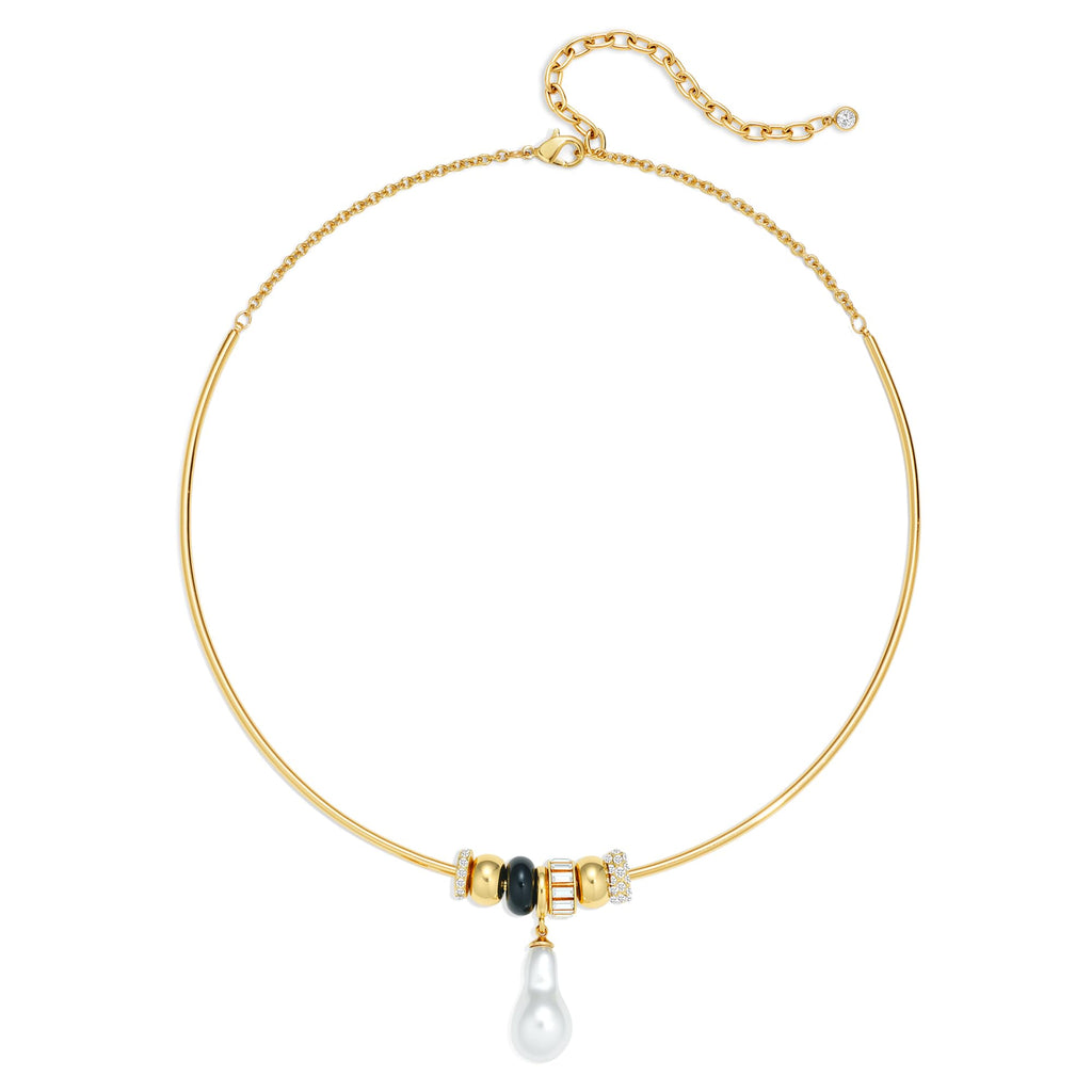 Gold Beaded Choker Necklace for Women Colorful Pendant – view 14
