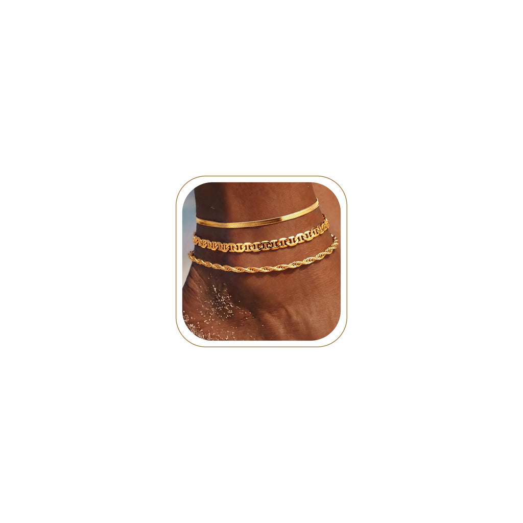 Gold Anklets for Women Waterproof – view 14