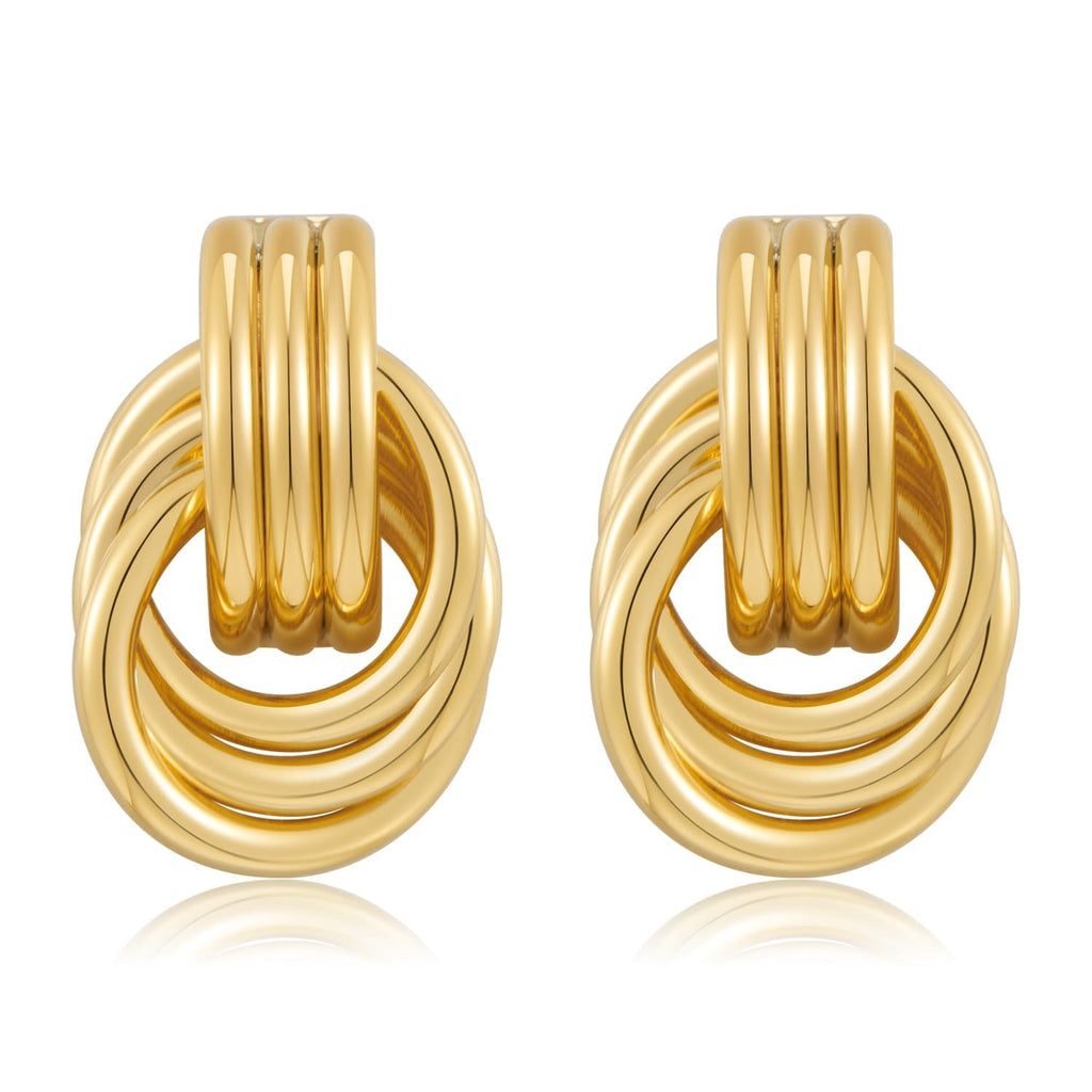 Gold Chain Dangle Earrings, Hypoallergenic