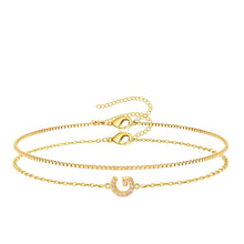 将图片加载到图库查看器，Gold Initial Bracelet — A–Z, 14K Gold Plated Box Chain