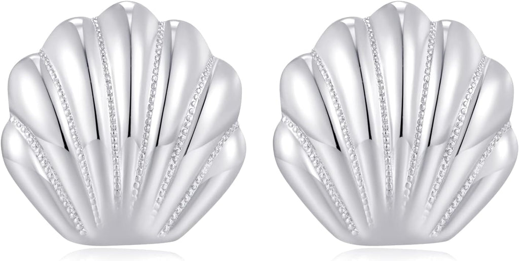 1PC Gold And Silver Seashell Earrings – view 3