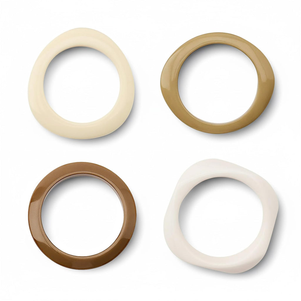 3 PCS Acrylic Resin Bracelet For Women Trendy Chunky Bangle
