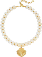 Load image into Gallery viewer, Colorful Beaded Shell Necklace Gold Seashell Pendant