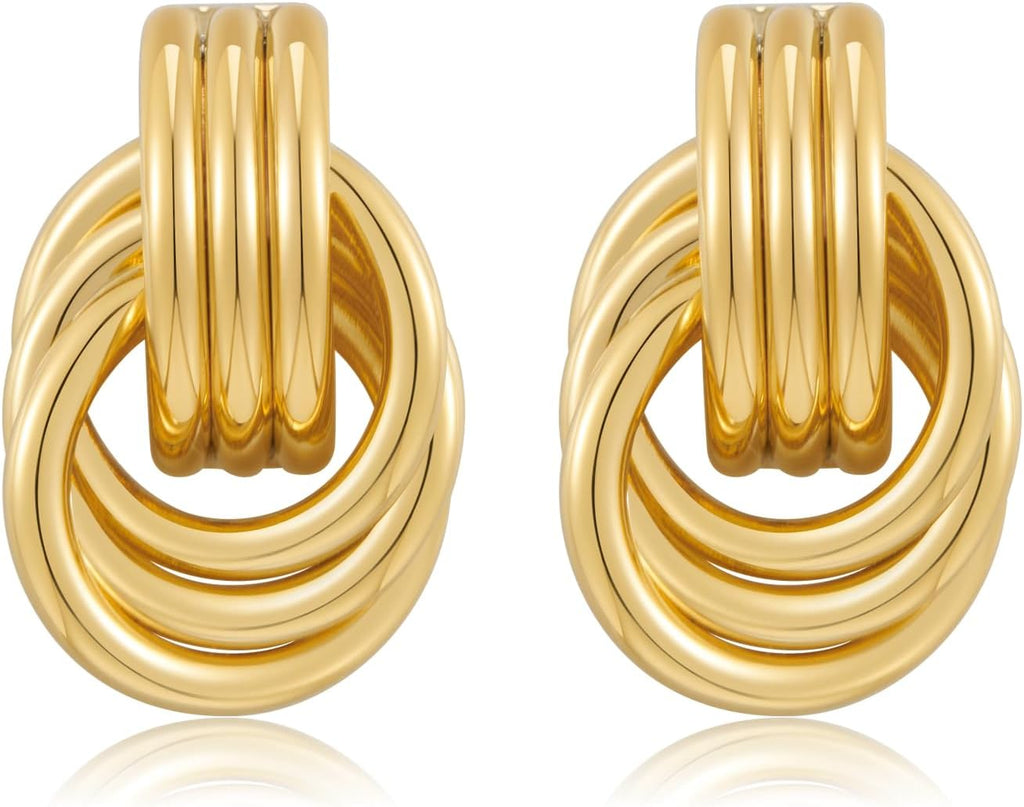 Two Tone Stud Earrings – view 4