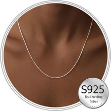 将图片加载到图库查看器，S925 Sterling Silver Box Chain Necklace