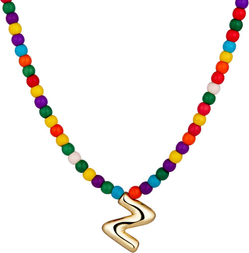 Bubble Z Initial Gold Necklaces for Women Trendy