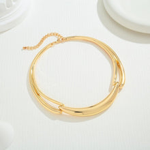 Load image into Gallery viewer, Gold Hammer Collar Curved Bar Collar Necklaces For Women – view 5