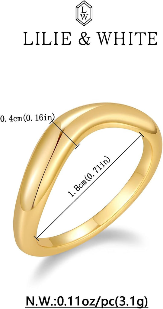 Wave Gold Rings For Women – view 6