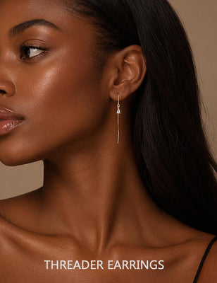 Gold Chain Earrings for Women, 14k Gold Plated Drop Dangle Earrings Stack, Trendy Cubic Zirconia Huggie Hoop Earring