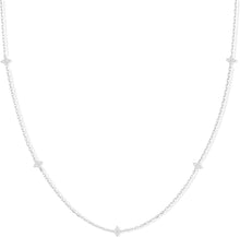 将图片加载到图库查看器，Dainty Gold Silver Necklaces for Women Non Tarnish 14K Gold Plated Cute Station Choker Diamond Clover Pearl Turquoise Beaded Cross Bow Necklace Simple Trendy Layering Chain Link Jewelry Birthday Wedding Party Gifts for Women