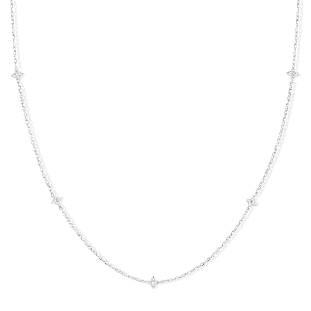 Dainty Gold Silver Necklaces for Women Non Tarnish 14K Gold Plated Cute Station Choker Diamond Clover Pearl Turquoise Beaded Cross Bow Necklace Simple Trendy Layering Chain Link Jewelry Birthday Wedding Party Gifts for Women