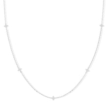 将图片加载到图库查看器，Dainty Gold Silver Necklaces for Women Non Tarnish 14K Gold Plated Cute Station Choker Diamond Clover Pearl Turquoise Beaded Cross Bow Necklace Simple Trendy Layering Chain Link Jewelry Birthday Wedding Party Gifts for Women
