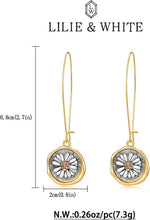 Load image into Gallery viewer, Gold And Silver Earrings for Women Chic Vintage Flower Dangle – view 6