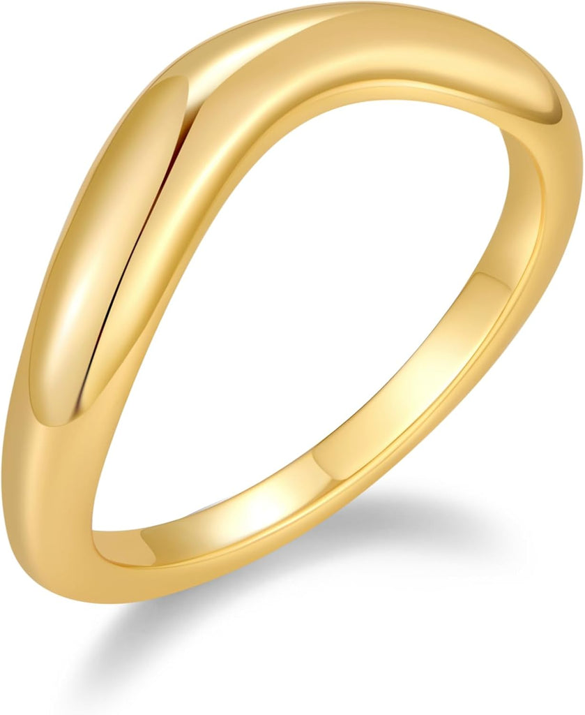 Wave Gold Rings For Women