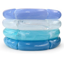 Load image into Gallery viewer, 6pcs Chunky Acrylic Bangle Bracelets for Women, Resin Bamboo Brown Stretchy Bracelet Stack, Fashion Jewelry for Women