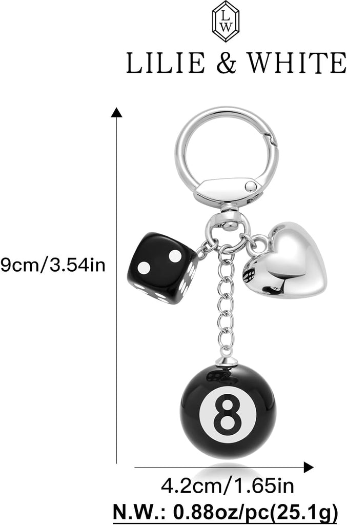 Pool 8 Ball Keychain For Women – view 5